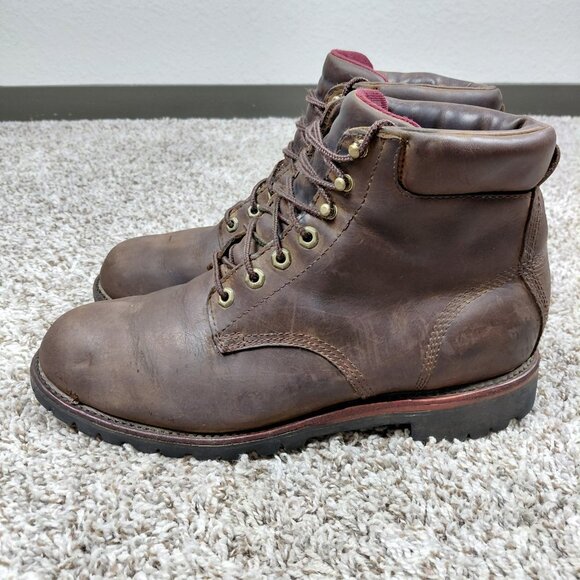 Chippewa L.L.Bean Katahdin Iron Works Brown Leather Boots Men’s 12 D USA - Picture 2 of 15